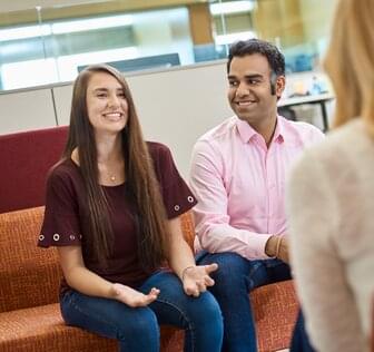 Interns at meeting
